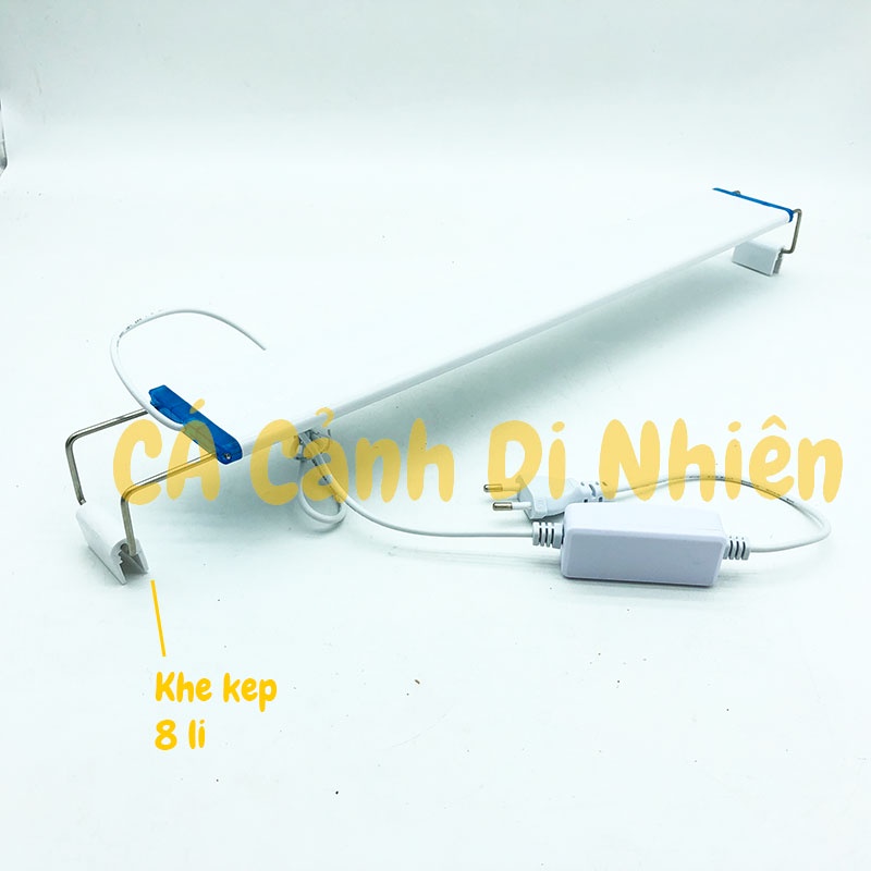 Đèn LED máng kẹp thành hồ cá 50-60 cm 18W 2 dãy màu TRẮNG - ĐỔI MÀU 36 LED P500