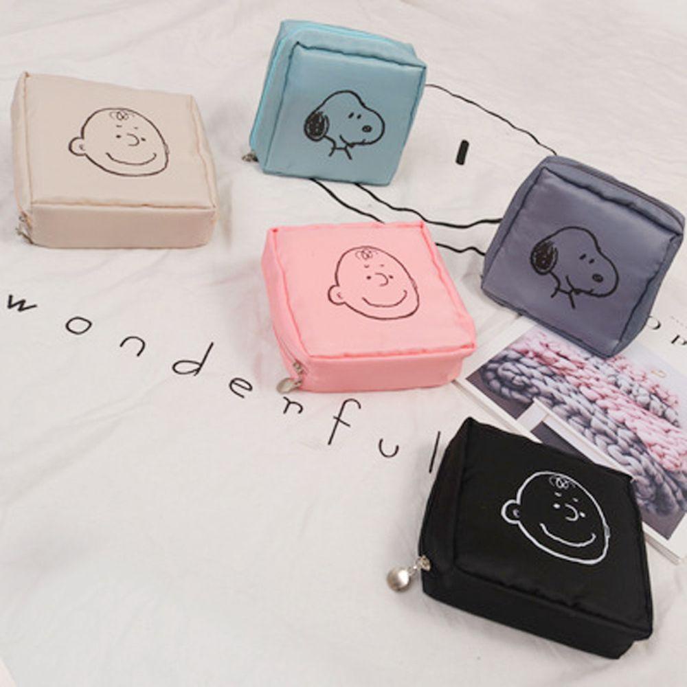 HARRIETT Túi Đựng Đồ Vệ Sinh In Họa Tiết Hoạt Hình Snoopy Xinh Xắn Tiện Dụng