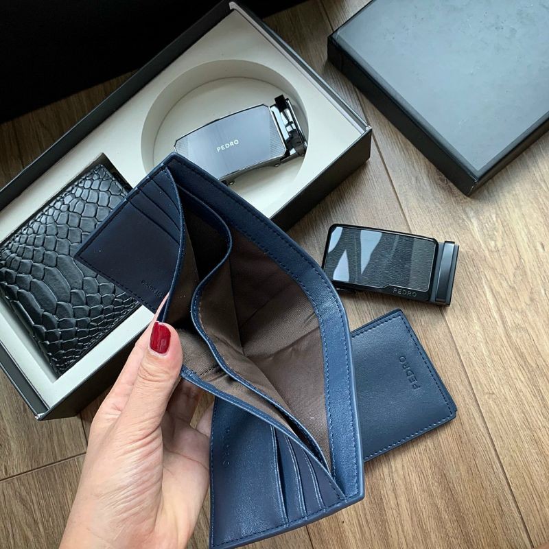Pedro Set Thắt Lưng Ví Nam. Hàng xuất chuẩn Full box