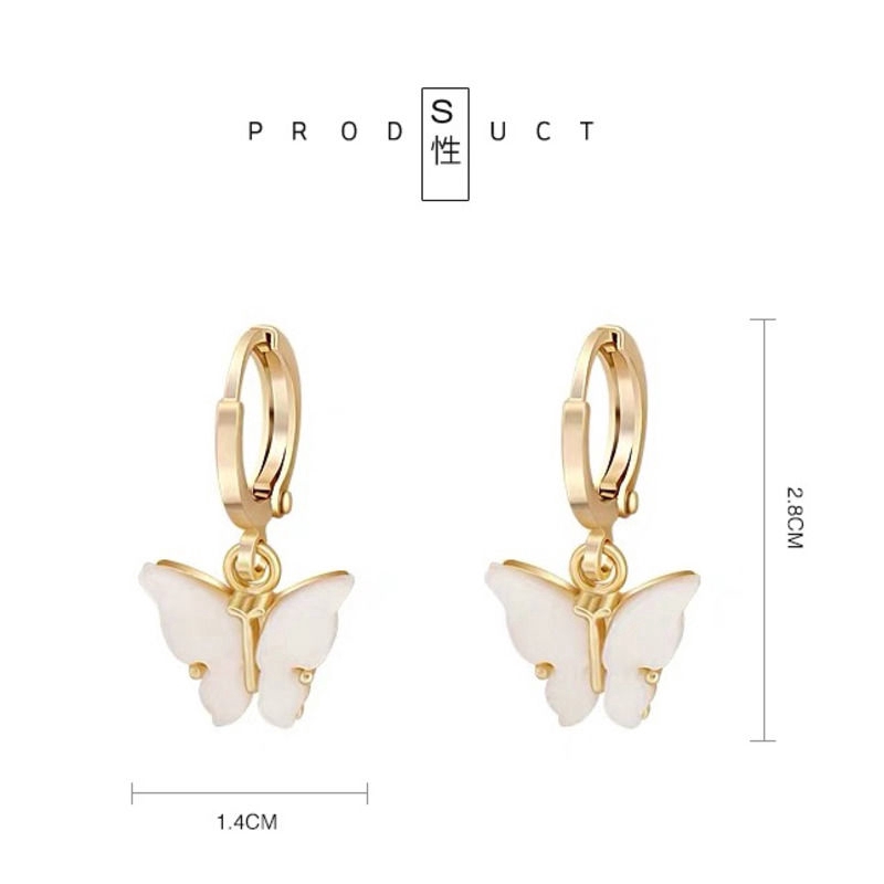 Bông Tai Mặt Hình Bướm Thời Trang Hàn Quốc Cho Nữ