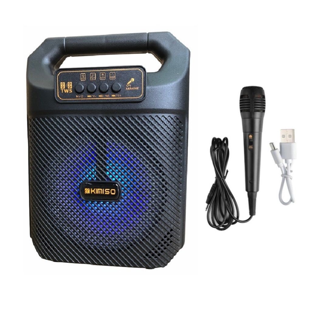 Loa Bluetooth Karaoke kimiso 3607 tặng kèm mic hát,âm thanh chất lượng