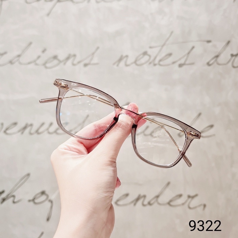 Gọng kính vuông Booster càng kim loại GMBT lọc ánh sáng xanh Hồng Cao Vii eyewear 9322
