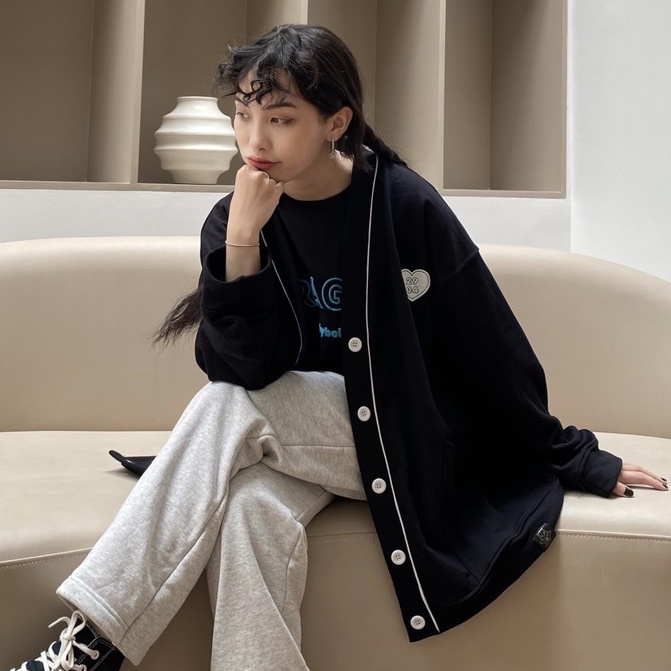 Áo Khoác Local brand - Cardigan 2904 Dragonbyboi nỉ bông cao cấp