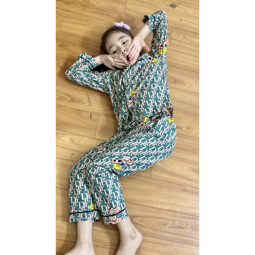 [RẺ NHẤT] Bộ pijama tay dài quần dài trẻ em vải kate thái bền đẹp được chọn mẫu