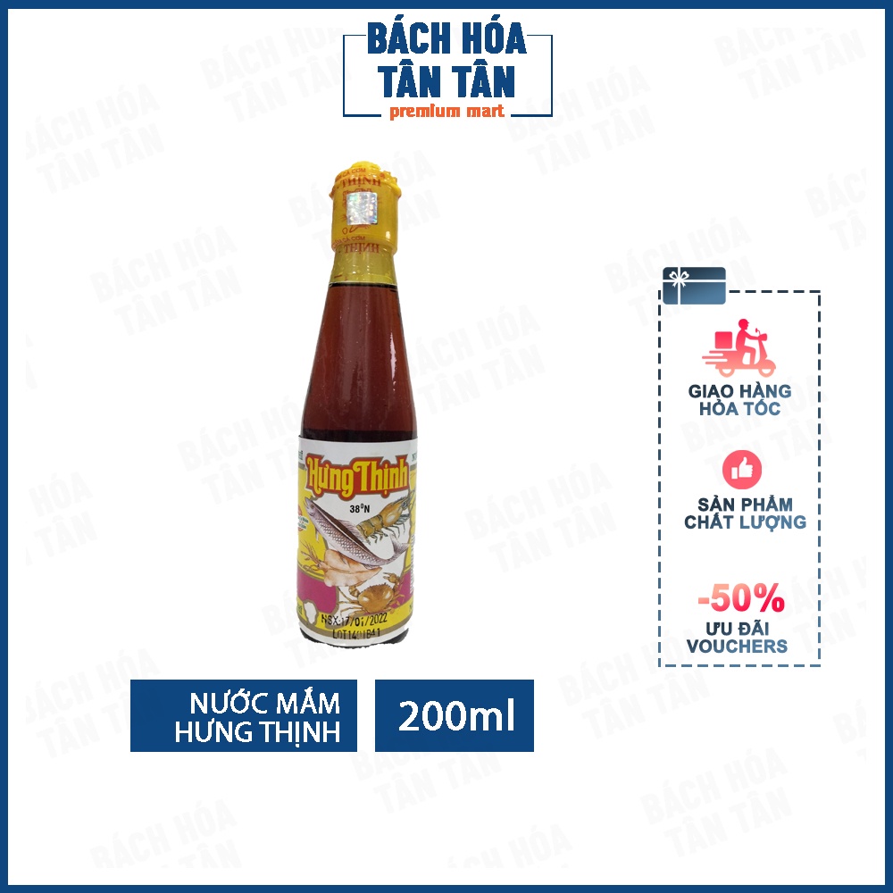 Nước mắm Hưng Thịnh 38 độ, chai 200ml