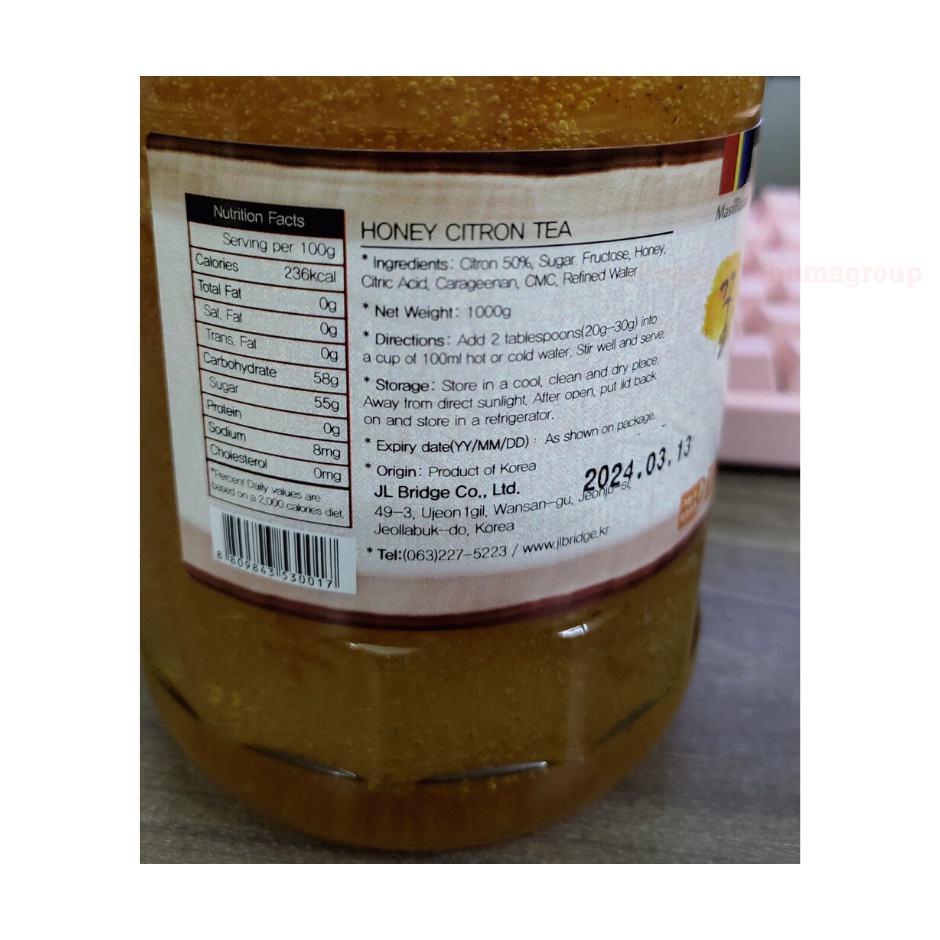 Chanh Mật Ong Hàn Quốc 1Kg - Chành Đào Vàng Hiệu Quả Tốt Cho Tiêu Hóa, Giảm Cân Nhập Khẩu Hàn Quốc