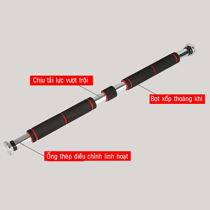 Xà đơn treo gắn tường cửa đa năng welike từ 60-150cm thanh cây tập hít xà tay vai đơn lưng tại nhà không bắt vítwelike