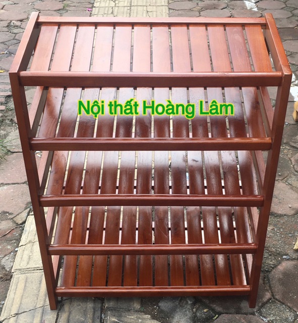 [Mã LIFEBKA5 giảm 10% tối đa 1 Triệu đơn 500k] Kệ giầy dép 63cm, 5 tầng gỗ cao su ( HOẢ TỐC 1 GIỜ)