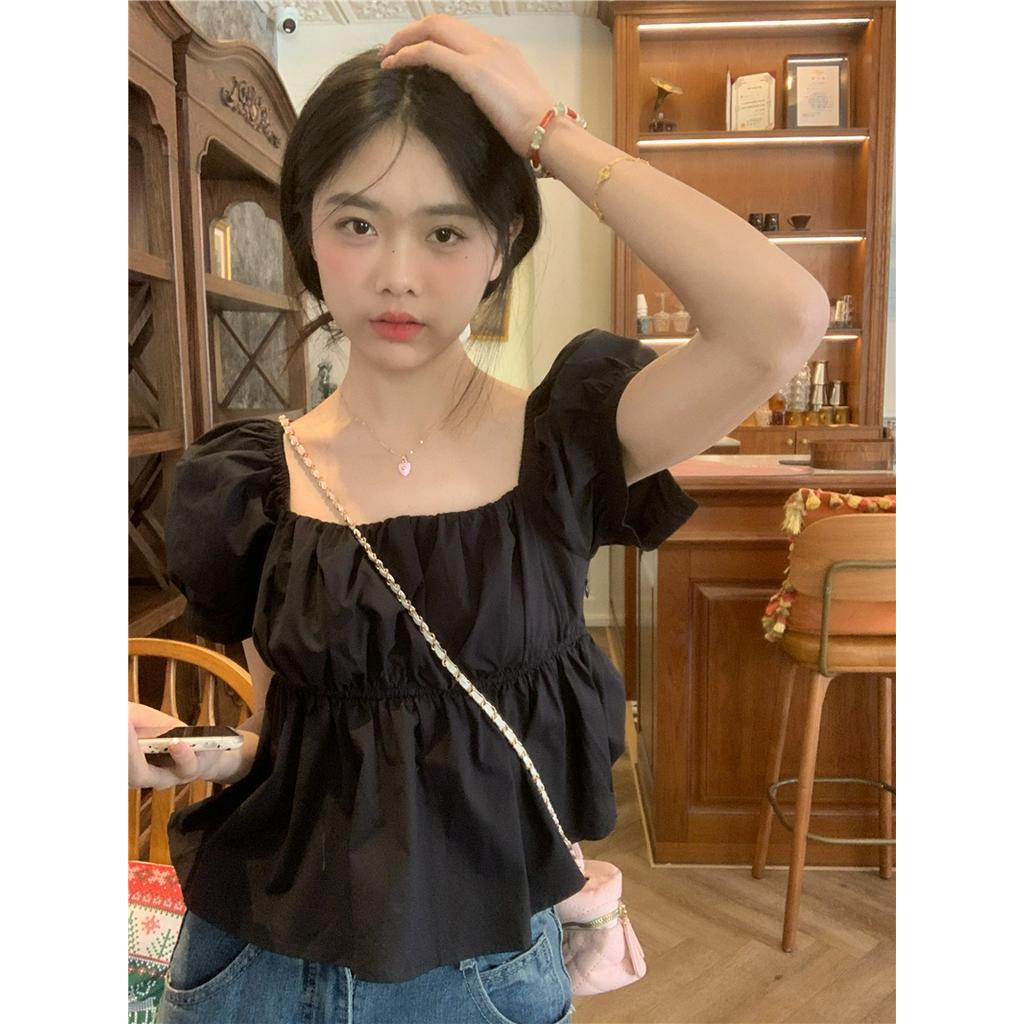 Áo Sơ Mi Ngắn Tay Trễ Vai Dáng Ôm Thời Trang 63063