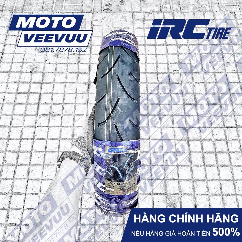 Lốp vỏ xe máy IRC Inoue 100/90-14 TL SS-560R Sau SH Mode, PCX 125 (Lốp không ruột)