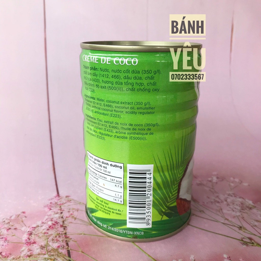 Nước cốt dừa Đóng Lon 400ml - PC17