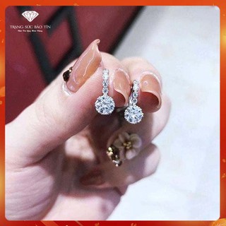 Bông Tai Bạc Nữ Đính Full Chất Liệu Bạc Ta Cao Cấp - Trang Sức Bảo Tín