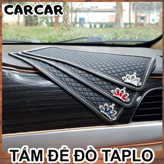 Tấm chống trượt đặt taplo ô tô gắn vương miện đính đá