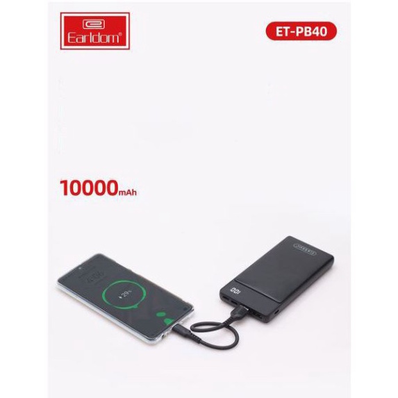 [Mã SKAMSALE03 giảm 10% đơn 200k] Sạc Dự Phòng 10000mAh Earldom PB-40