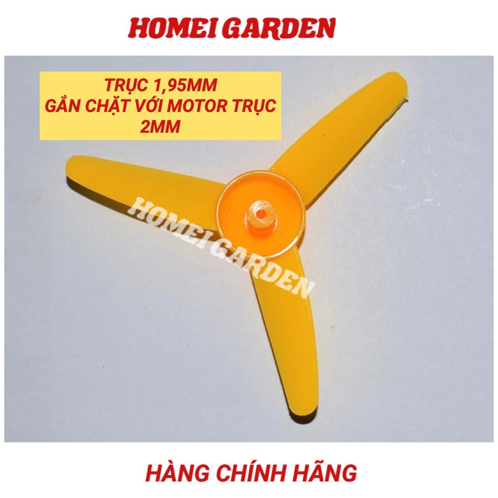Cánh quạt ba cánh mini đường kính 80mm trục 2mm - HM0018