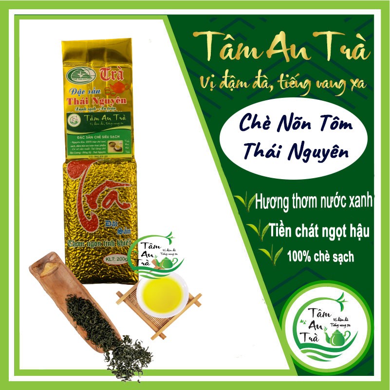 [free ship] Trà Nõn Tôm Thái Nguyên 100g (Đặc Sản Chè Tân Cương) Vị Đậm Đà