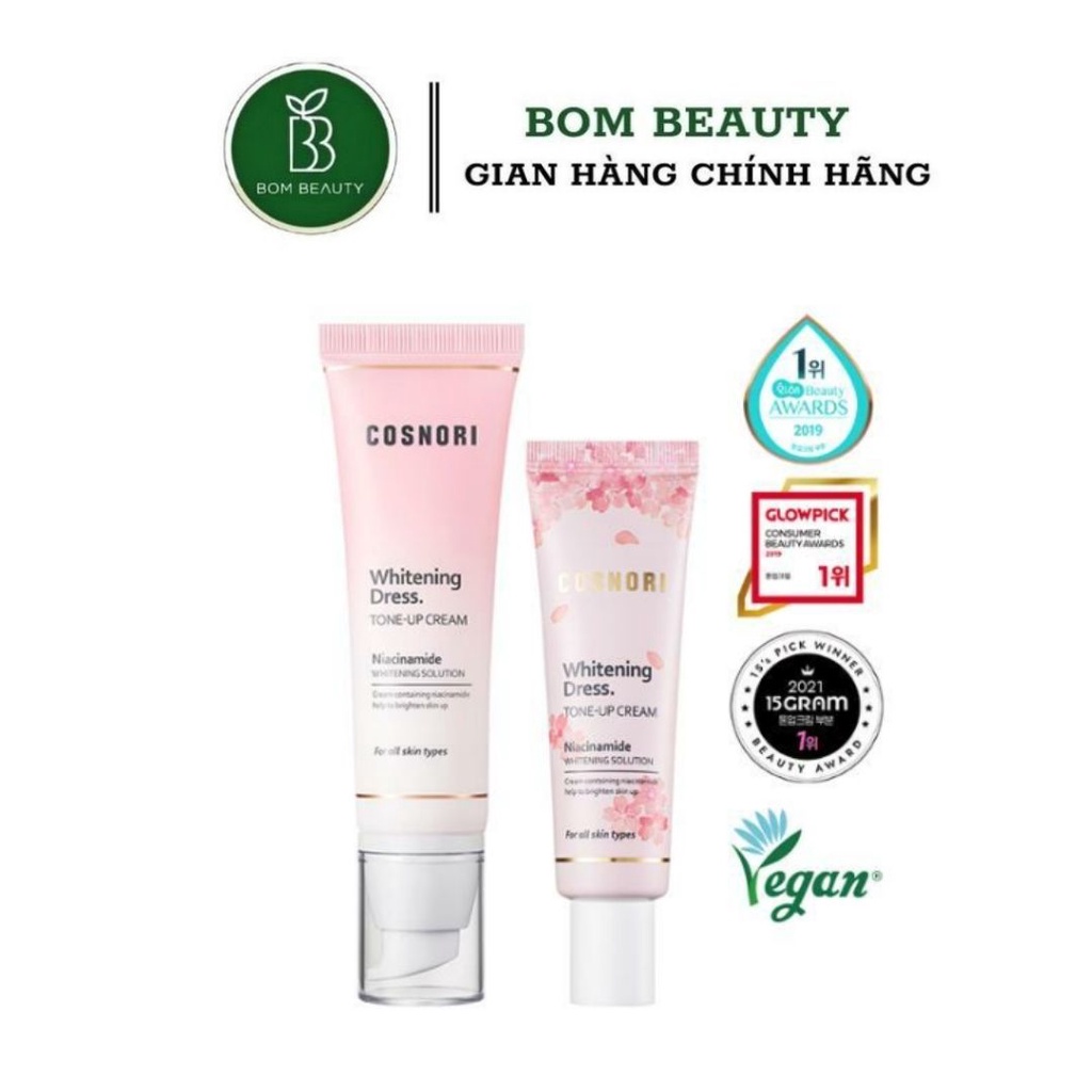 Kem dưỡng nâng tone da COSNORI Whitening Dress Tone-Up Cream