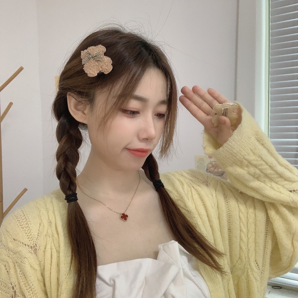 Kẹp tóc Hàn quốc hình gấu bông xinh xắn cho nữ