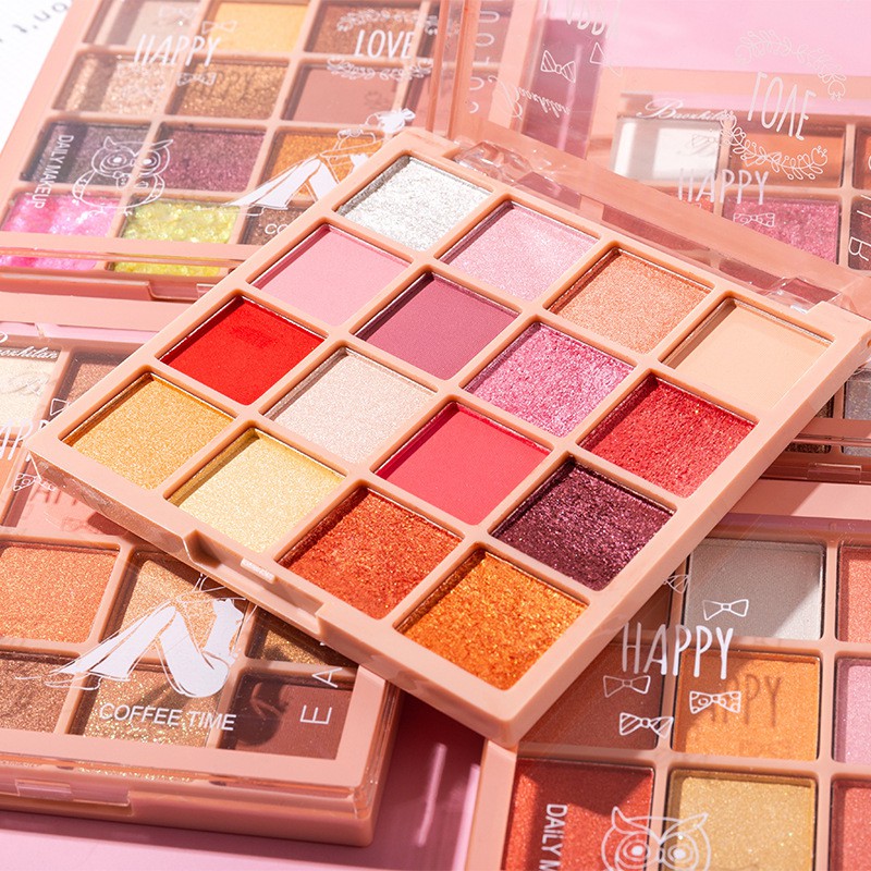 (Hàng Mới Về) Bảng Phấn Mắt 16 Màu Và má hồng lâu trôi chống nước Lì phấn nhũ trang điểm mắt mĩ phẩm nội địa trung | BigBuy360 - bigbuy360.vn