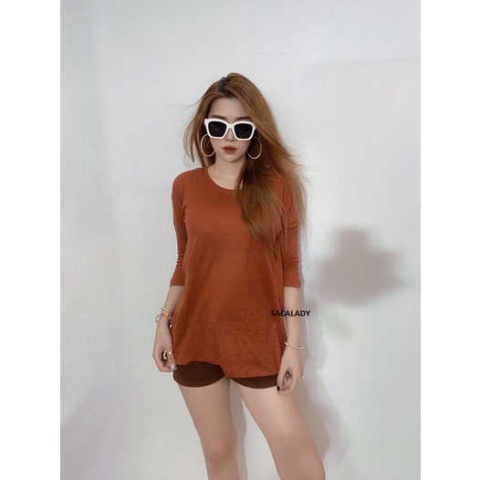 Áo TAHARI Linen Tay Lỡ Nút Thân Sau Che Tà - 3901
