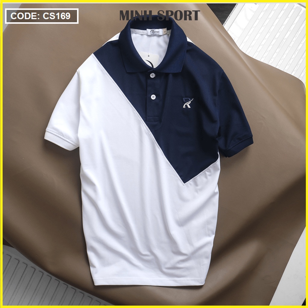 Áo Thun Polo Nam Có Cổ Ngắn Tay Phối 2 Màu, Mặc Mát, Không Xù Lông mã AO.37