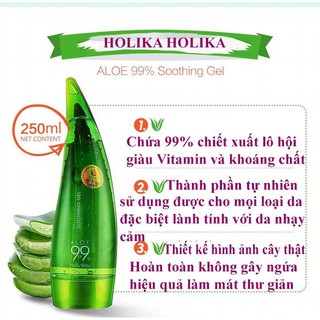 Gel dưỡng toàn thân chiết xuất lô hội Aloe 99% soothing gel (250ml)