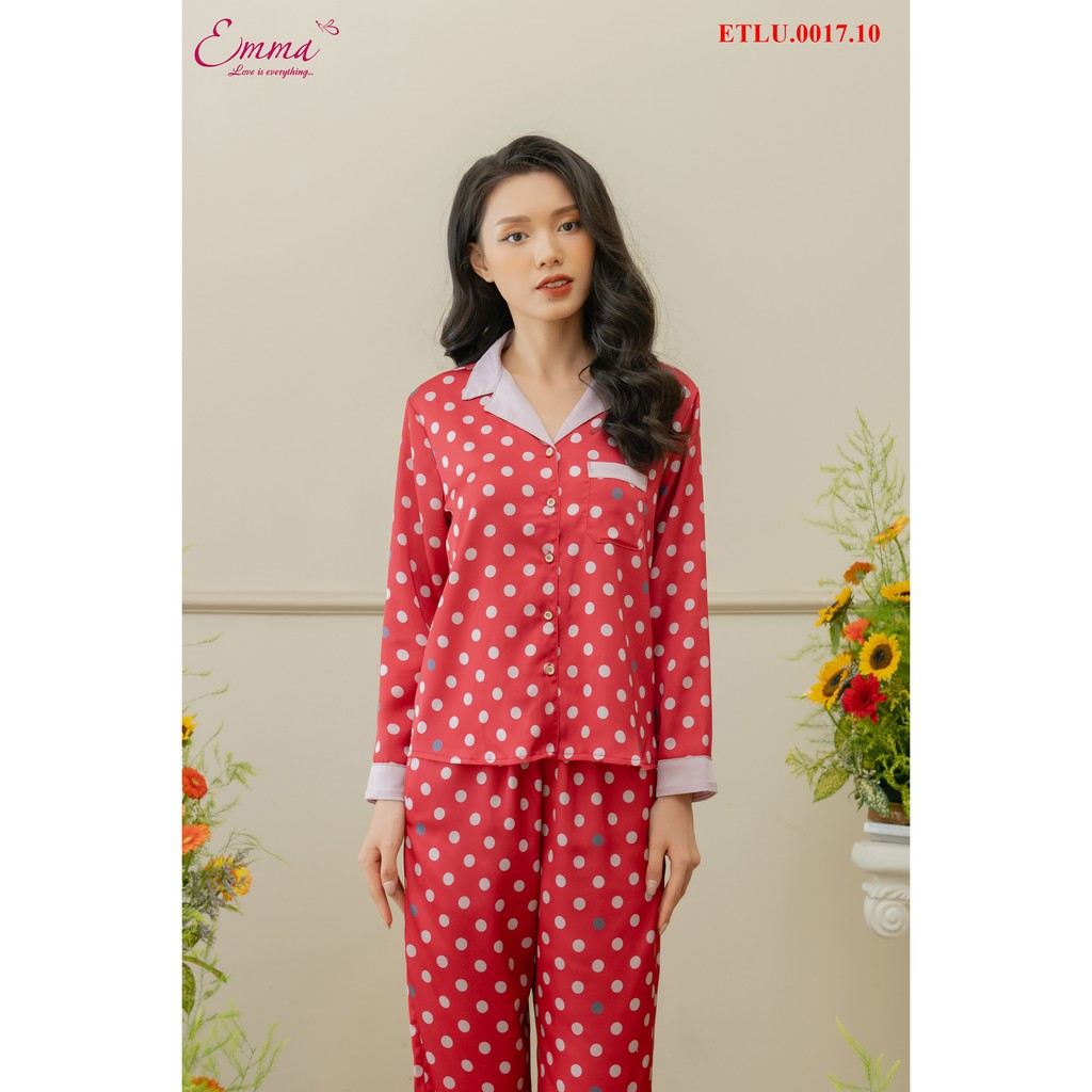 Bộ Đồ Mặc Nhà Bằng Lụa Thời Trang Emma ETLU.0017.10