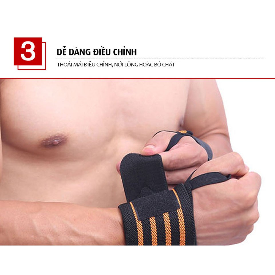 Băng quấn bảo hộ cổ tay chính hãng Aolikes cao cấp - Đai Bảo Vệ Cổ Tay tập Gym ( 1 đôi)