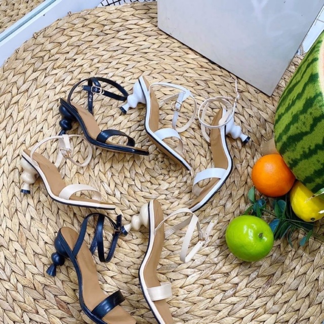Giày sandal quai ngang gót tròn hồ lô 5p SDXO