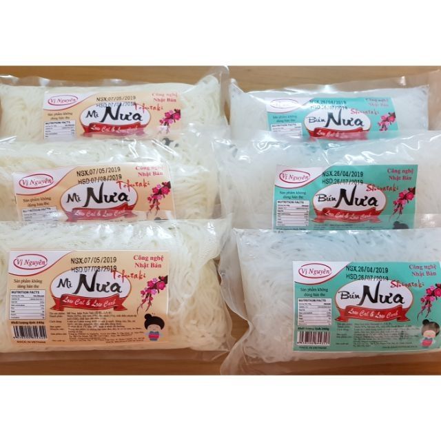 Combo 7 bún nưa 3 mì nưa Keto