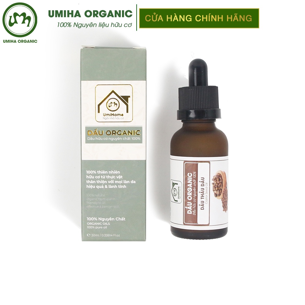 Dầu Thầu Dầu hữu cơ UMIHA nguyên chất | Castor Oil 100% Organic 10ml