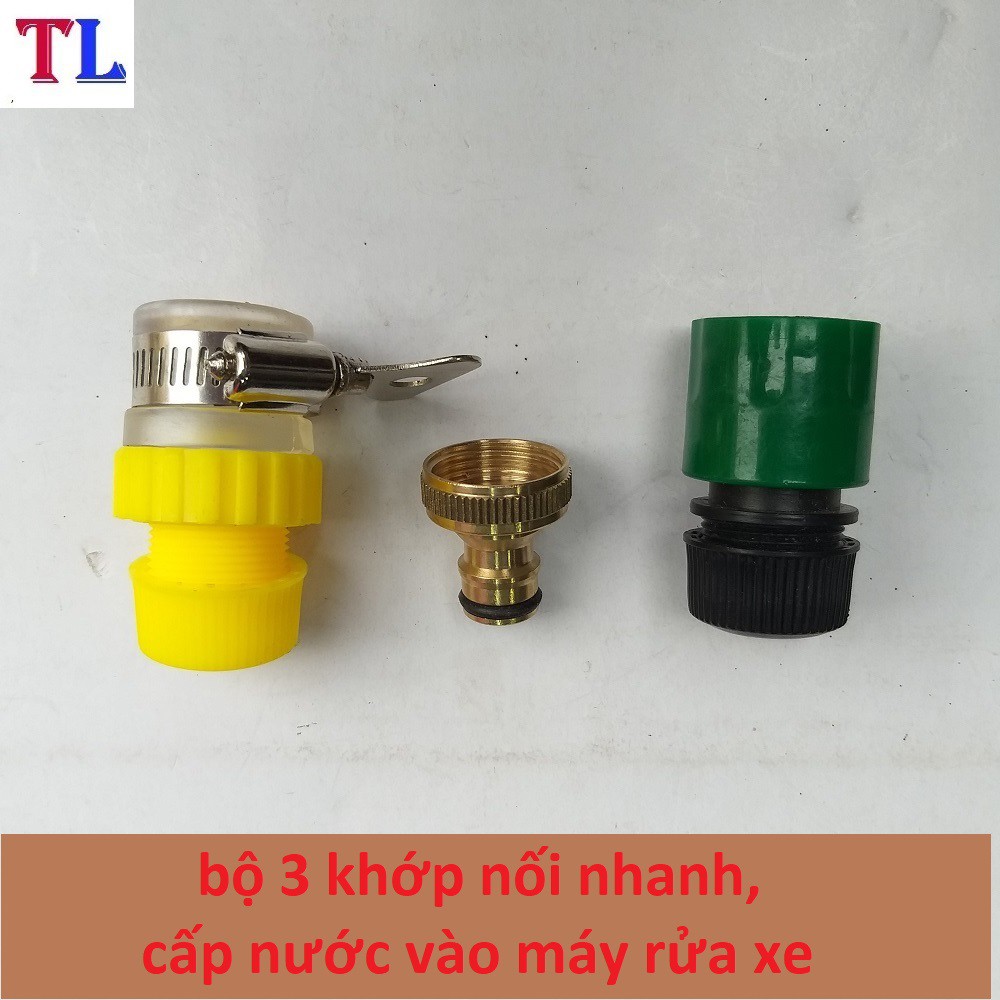 đầu nối dây hút máy rửa xe - đầu nối ống hút máy rửa xe (bộ 3 cái)