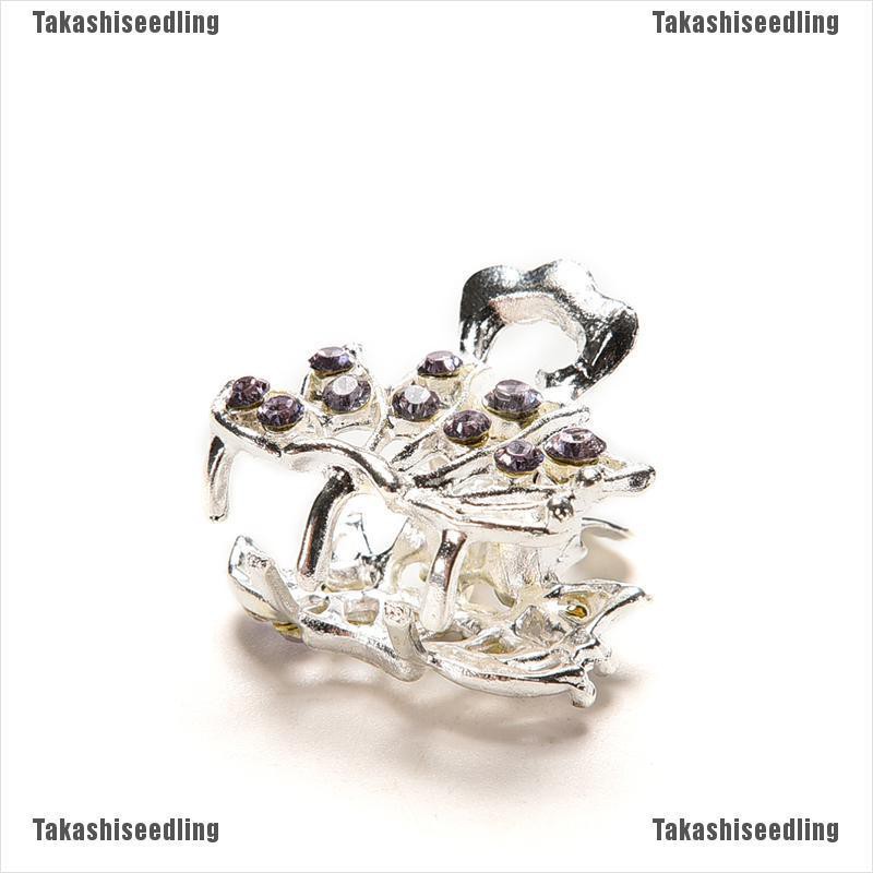 Kẹp Tóc Càng Cua Đính Đá Hình Hoa Nhỏ Dễ Thương