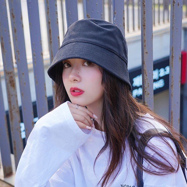 Nón bucket vành cụp trơn nhiều màu phong cách Ulzzang Unisex siêu hot