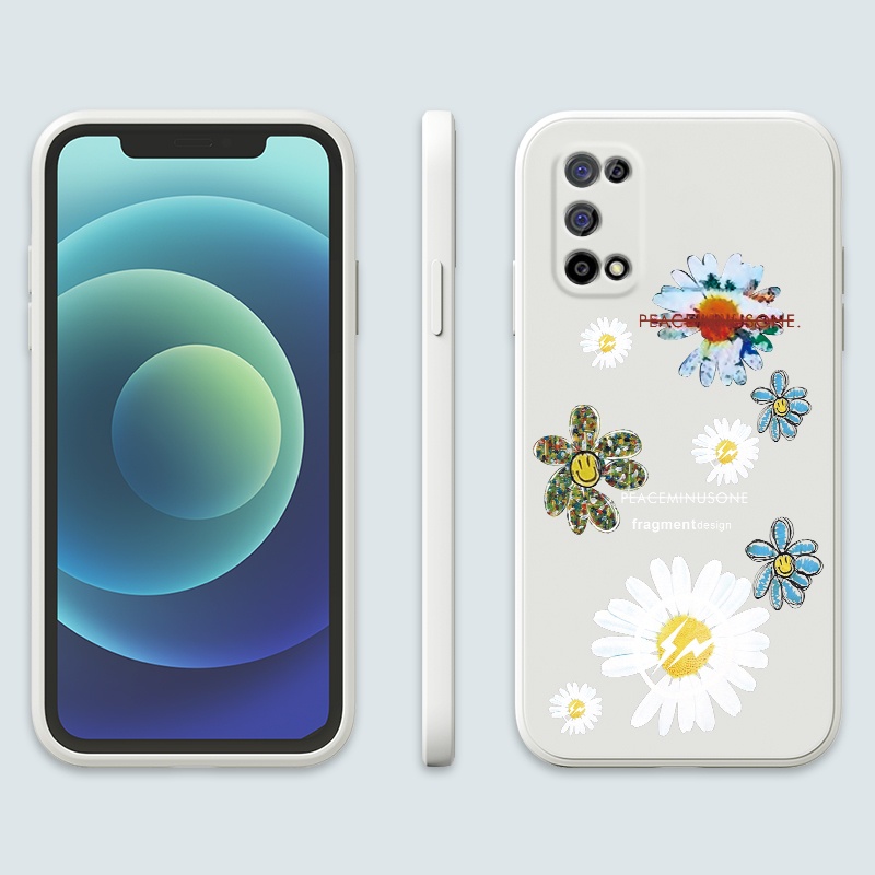 Ốp Điện Thoại Silicon Chống Rơi Họa Tiết Hoa Cúc Cho Realme OPPO 7 7i C7 3 5 6 Pro 5G OPPO Phone Casing Silicon Fashion Camera Lens Protector Full Cover simple Liquid silicone Cases