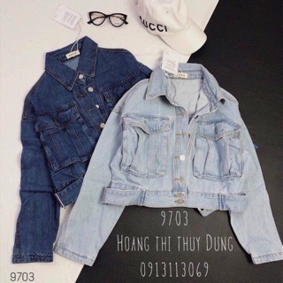 Áo khoác jean croptop