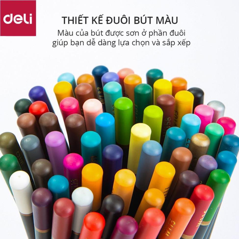 Bút chì màu cao cấp Deli dạng cốc - 24 màu/36 màu/72 màu - 68100/68101/68114 [Deli]