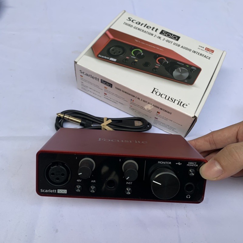  BỘ THU ÂM LIVESTREAM CAO CÂP MIC TECHNICA 2035-FOCUSRITE SOLO 2i2 GEN 3 kèm phụ kiện