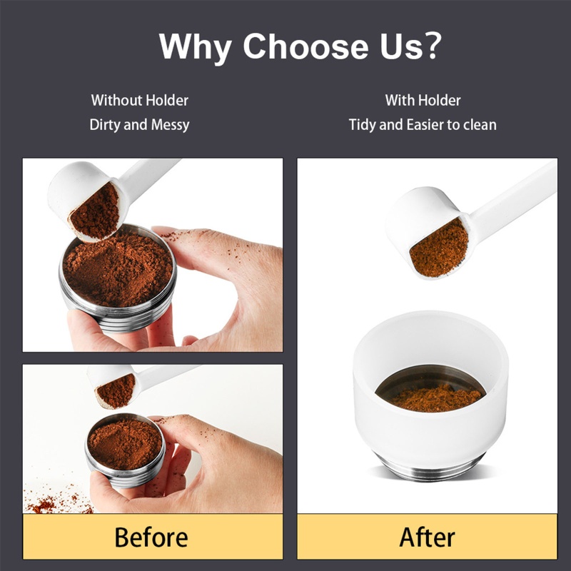 Bộ Hộp Đựng Cà Phê Espresso Có Thể Tái Sử Dụng Kèm Nắp Đậy Bằng Lá Nhôm