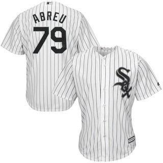 Mens Chicago White Sox 79 Jose Abreu Baseball Jersey Black White Grey