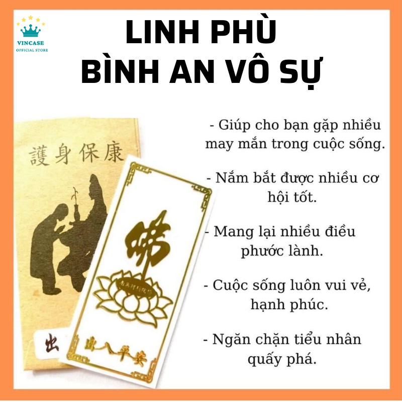 Linh Phù Dán Điện Thoại Mang Tài Lộc May Mắn Công Danh Sự Nghiệp Tình Duyên Hạnh Phúc Đến Cho Mọi Người-Vincase