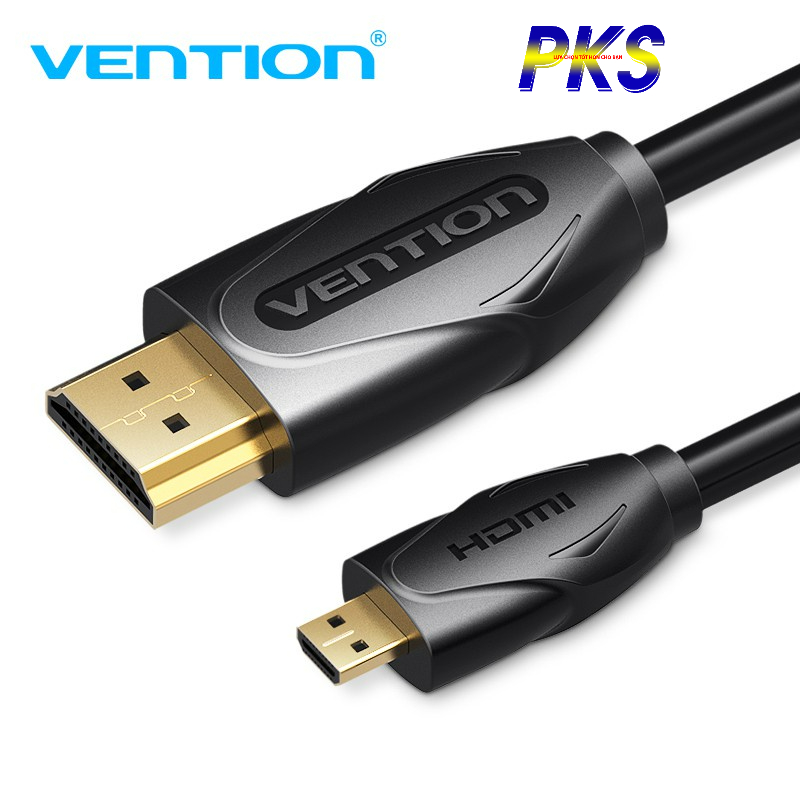 Dây cáp chuyển đổi Micro HDMI sang HDMI mạ vàng cao cấp dài 2m Vention - Hàng Chính Hãng