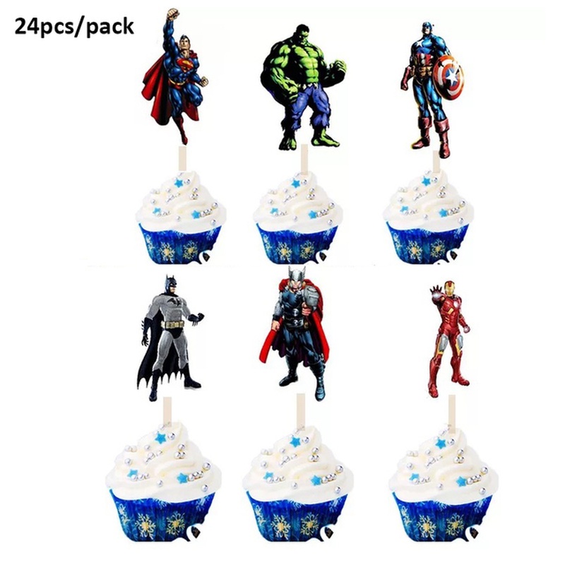 Mô Hình Nhân Vật Siêu Anh Hùng Marvel Trang Trí Bánh Kem