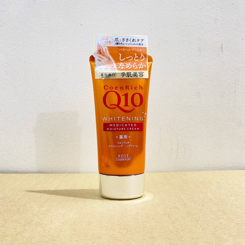 Kem dưỡng da tay Kose Hand Cream Q10 Nhật Bản giúp dưỡng trắng mịn, cấp ẩm sâu cho tay nhiều loại - Lọ 80g