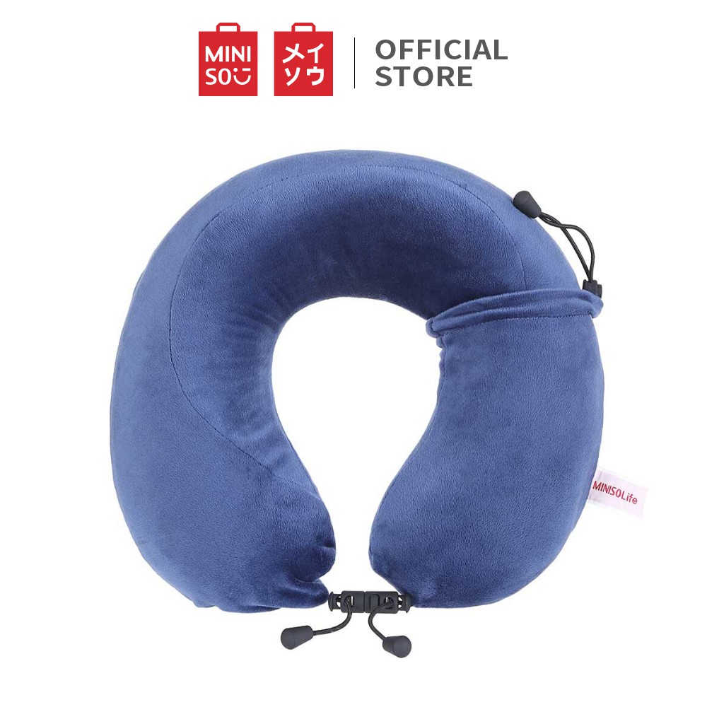 Gối chữ U có thể gấp gọn Miniso (Xanh đậm) - Hàng chính hãng