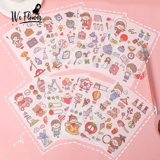 Set 4 tờ nhãn dán hoạt hình đáng yêu