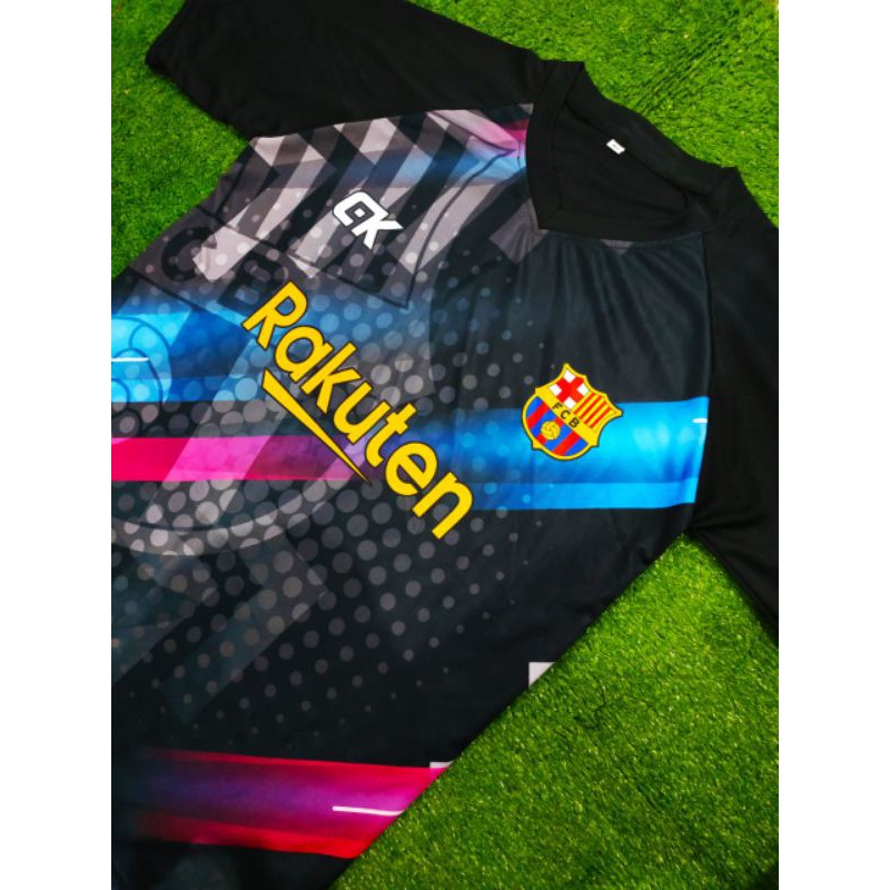 Áo Thun Bóng Đá In Hoạ Tiết Barca Trẻ Trung Năng Động Có Size M-L-Xl