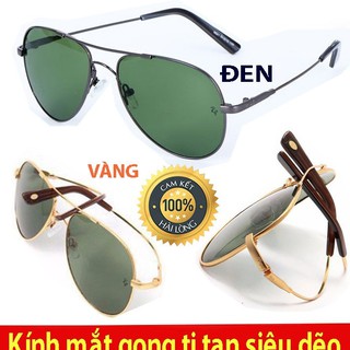 kính mắt nam gọng titan siêu dẽo bẻ không gãy tròng thủy tinh chống UV tia cực tím