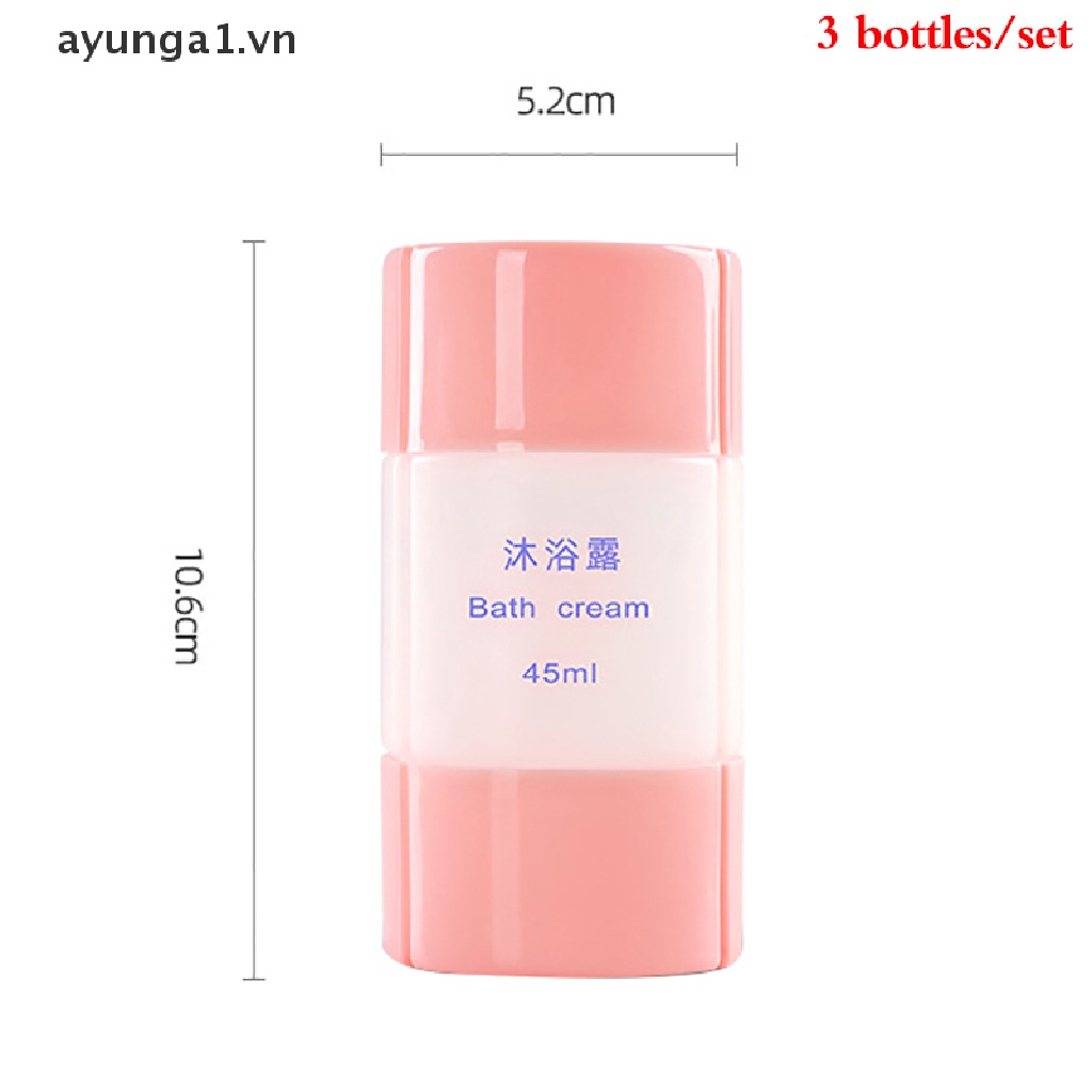 Bộ Chai Chiết Mỹ Phẩm / Dầu Gội / Sữa Tắm 3 Trong 1 Tiện Dụng Khi Đi Du Lịch ayunga1