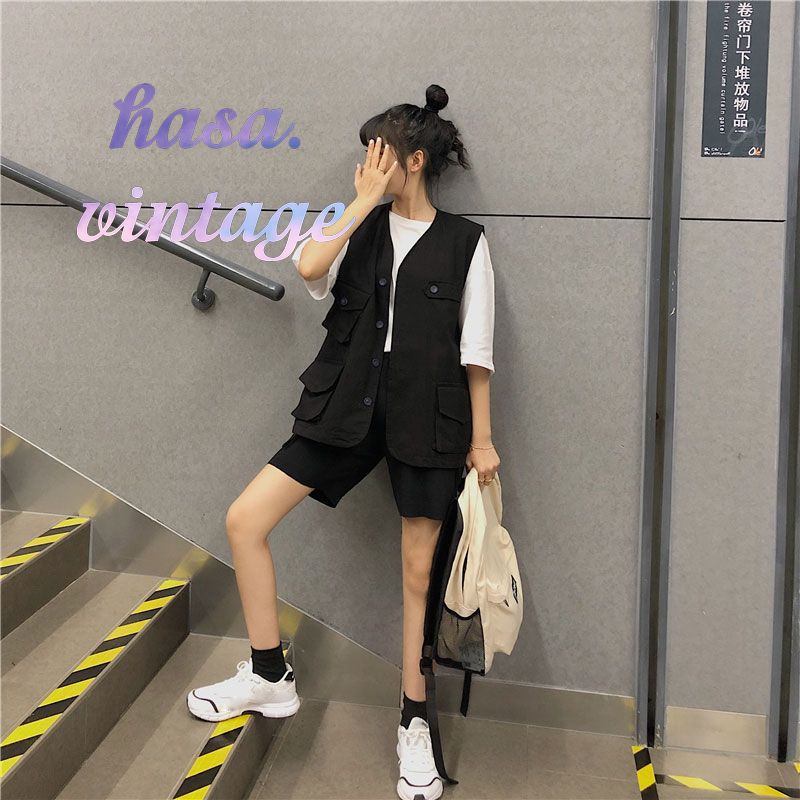 [Có sẵn]🌿 Áo khoác gile kaki mỏng túi hộp ulzzang 🔥 | BigBuy360 - bigbuy360.vn